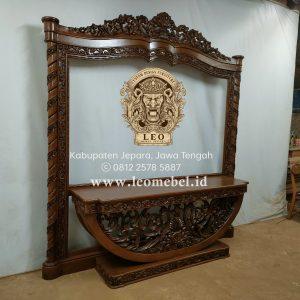 Meja Konsul Jati Ukir Mewah Leo Mebel Jepara