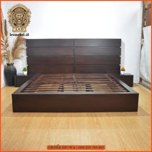 tempat tidur minimalis kayu leo mebel jepara