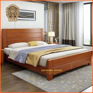 tempat tidur minimalis kayu modern