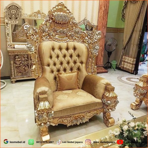 kursi mewah ruang tamu sultan