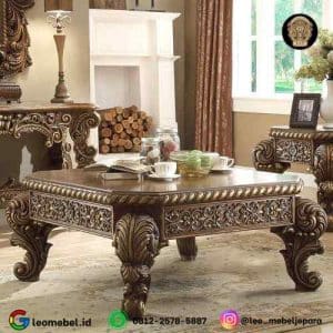 Meja Kopi Ukir Berkualitas Kayu Jati