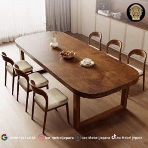 Meja Makan Minimalis Kayu Solid