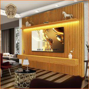 Backdrop Tv Minimalis Kayu