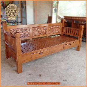 Bangku Jati Ruang Tamu Leo Mebel Jepara
