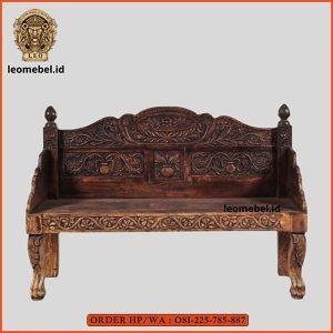 Bangku Jati Ukir Leo Mebel Jepara