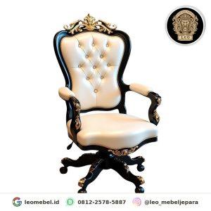 Kursi Direktur Ukir Klasik Hitam Gold