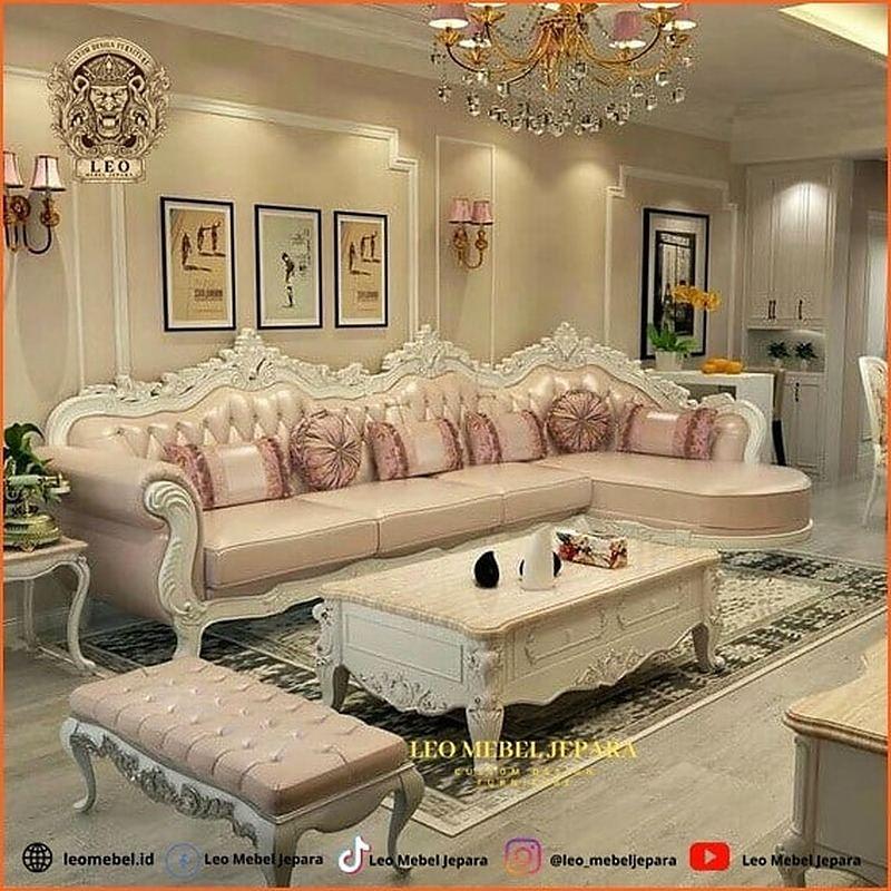 Kursi Sofa Sudut Ruang Tamu Mewah