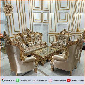 Kursi Tamu Sofa Mewah Kayu Jati Terbaru