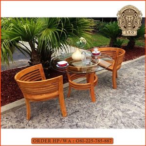 Kursi Teras Bulat Minimalis Leo Mebel Jepara