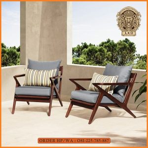 Kursi Teras Minimalis Modern Leo Mebel Jepara