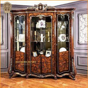 Lemari Hias Kaca Ukir Mewah