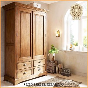 Lemari Pakaian 2 Pintu Leo