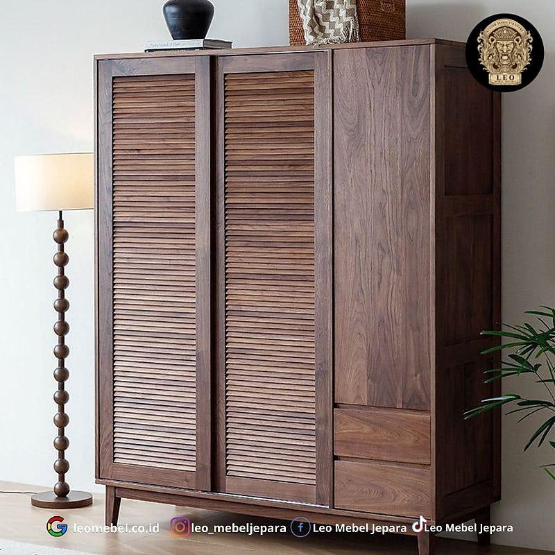 Lemari Pakaian Jati Minimalis 3 Pintu kayu