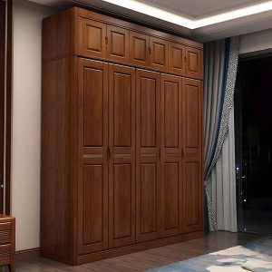 Lemari Pakaian Minimalis 5 Pintu Jati