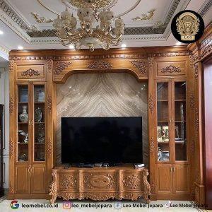 Lemari Tv Ukir Kayu Jati Berkualitas