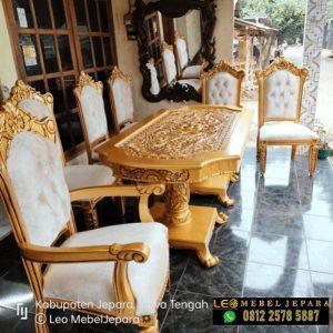 Meja Makan Mewah Leo Mebel Jepara