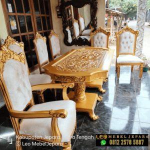Meja Makan Mewah Leo Mebel Jepara