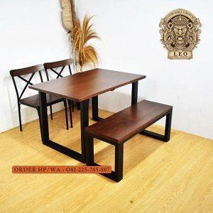 Meja Makan Minimalis Kaki Besi