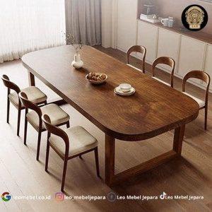 Meja Makan Minimalis Kayu Solid