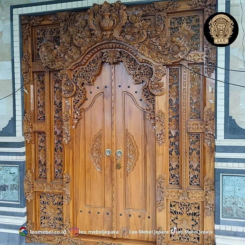 Pintu Gebyok Bali Kayu Jati