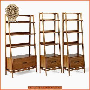 Rak Buku Dari Kayu Leo Mebel Jepara