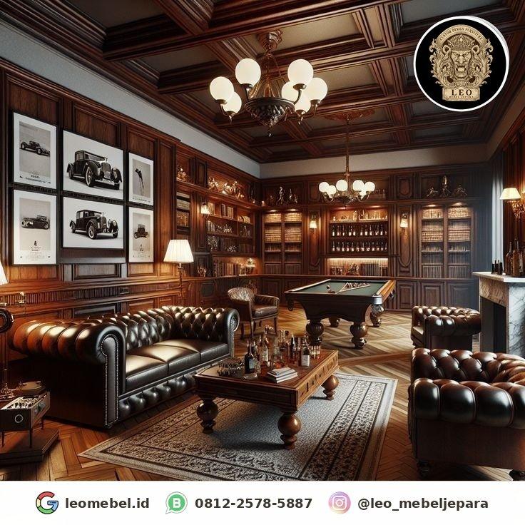Set Ruang Biliar & Bar Mewah (1 Set Lengkap)