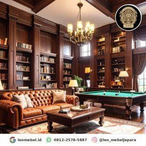 Set Ruang Perpustakaan & Biliar Mewah