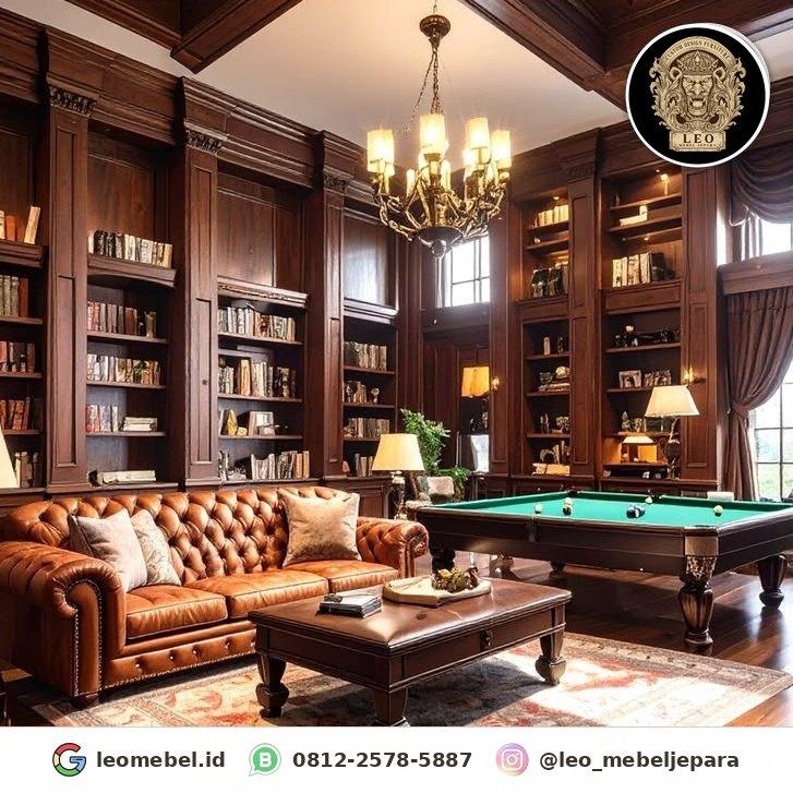 Set Ruang Perpustakaan & Biliar Mewah
