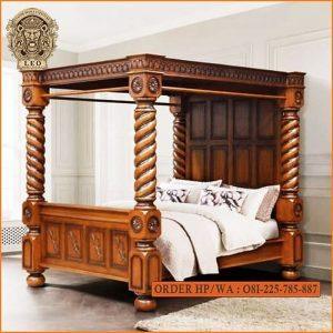 Tempat Tidur Kayu Jati Mewah Berkualitas
