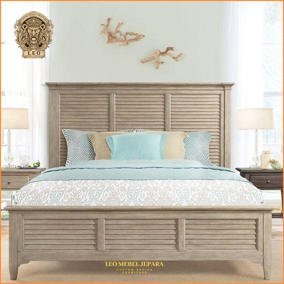 Tempat Tidur Kayu Jati Minimalis Modern