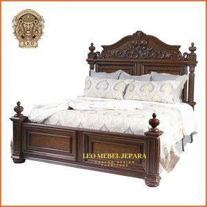 Tempat Tidur Kayu Jati Ukir