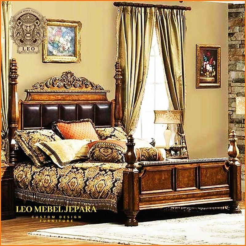 Tempat Tidur Kayu Kombinasi jok