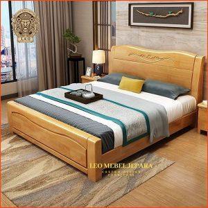 Tempat Tidur Kayu Minimalis Modern Leo