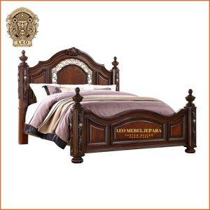Tempat Tidur Minimalis Kayu Jati Natural Wood