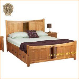 tempat tidur minimalis dengan laci
