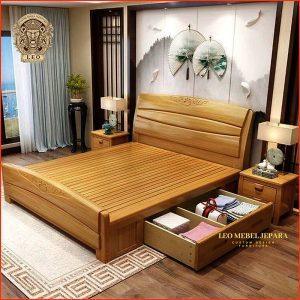 Tempat Tidur Minimalis Kayu Jati Pilihan Leo Mebel Jepara