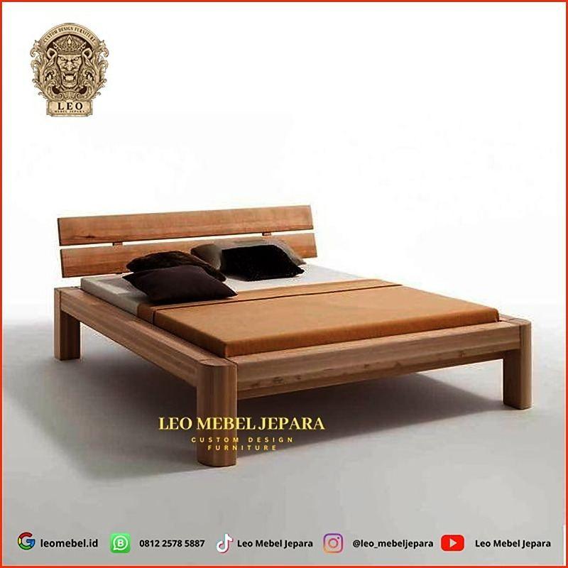 Tempat Tidur Minimalis Pendek Kayu Jati