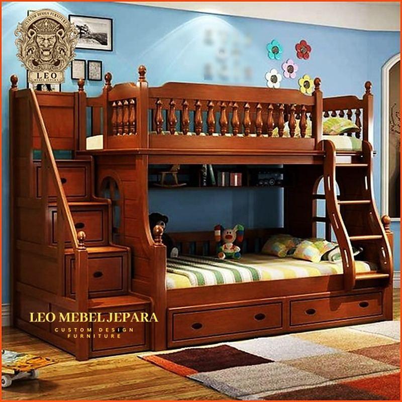 Tempat Tidur Tingkat ada Perosotan — Leo Mebel Jepara Tempat Tidur Tingkat ada Perosotan dari Leo Mebel Jepara
