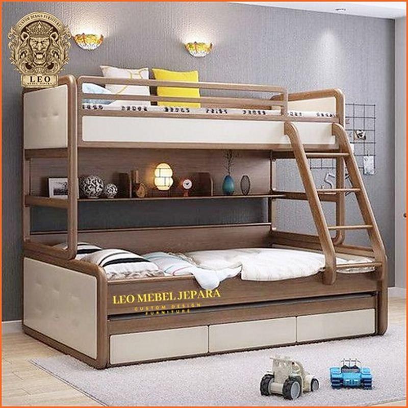 Tempat Tidur Tingkat Anak Anak Kayu — Leo Mebel Jepara Tempat Tidur Tingkat Anak Anak Kayu dari Leo Mebel Jepara