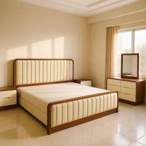 Set Kamar Tidur Minimalis Modern Kayu Jati Leo Mebel Jepara